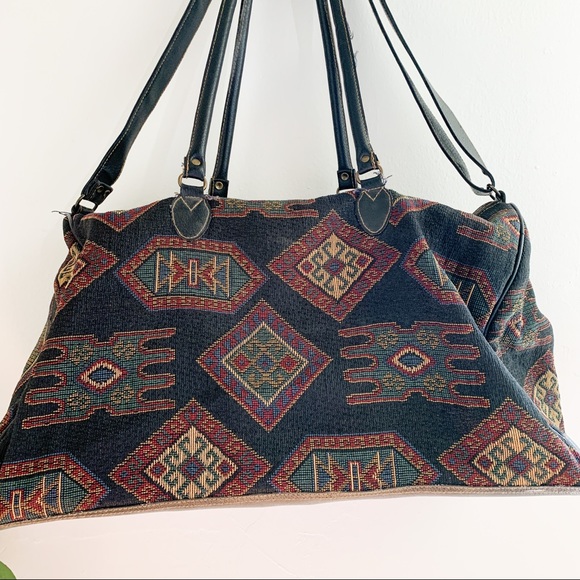 Vintage Gitano Southwestern Boho Large Travel Bag - Picture 7 of 14